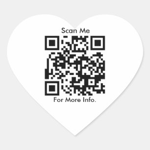 Adesivo Coração Código QR personalizado