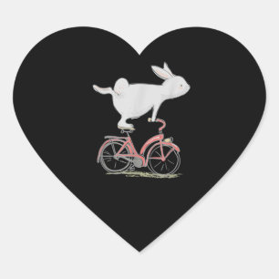Adesivo Coração Coelho Bonito Na Bicicleta De Ciclo De Bicicleta