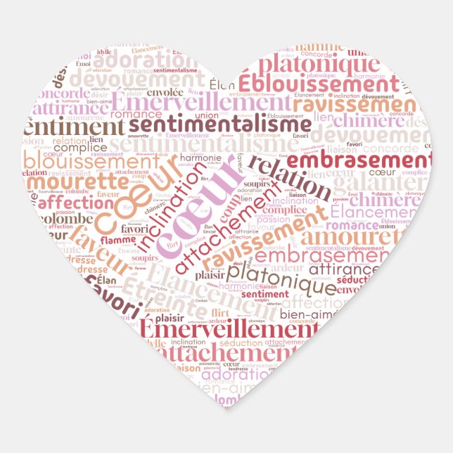 Adesivo Coração coeur (Frente)