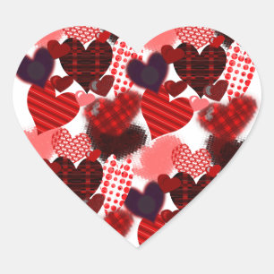 Adesivo Coração Colagem Textured do coração