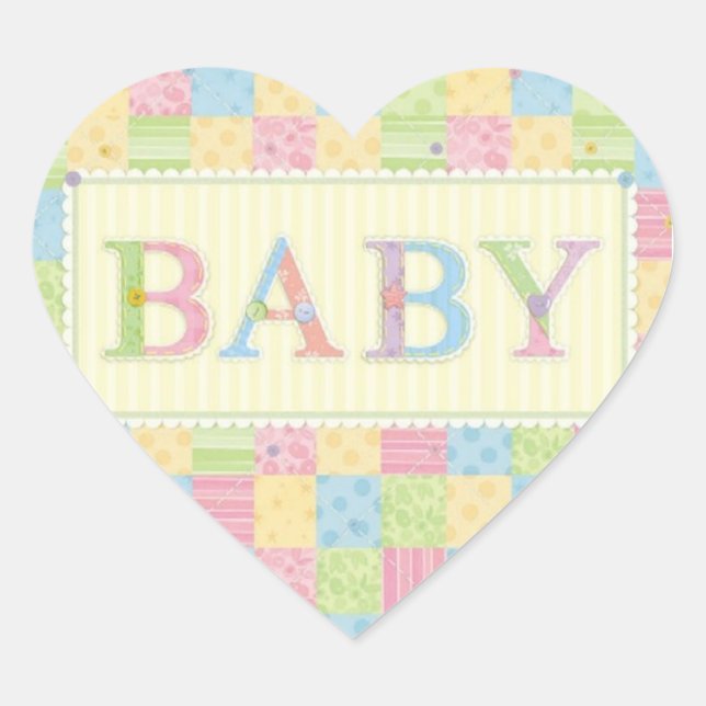 ADESIVO CORAÇÃO COLEÇÃO DE AMOR DE BEBÊ (Frente)