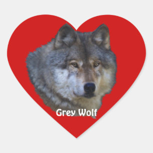 Adesivo Coração Coleção de cinzas WOLF Wildlife Heart Sticker