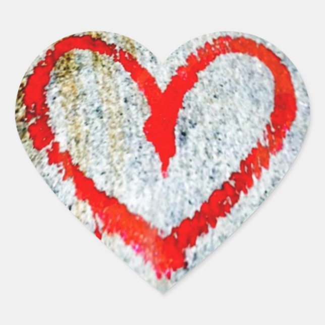 Adesivo Coração Coleção de Corações Aleatória Cardíaca de Grafite (Frente)