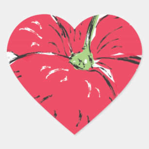 ADESIVO CORAÇÃO COLEÇÃO DE HIBISCUS SINGAPURA