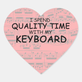 Adesivo Coração Coletor de Coração do Teclado de Tempo de Qualidad