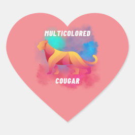 Adesivo Coração colorful animals Camiseta