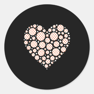 Adesivo Coração com bolinhas - arte de padrão de amor