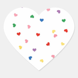 Adesivo Coração com corações pequenos