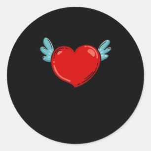 Adesivo Coração com Dia de os namorados de Amor das Asas