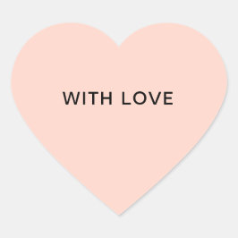 Adesivo Coração Com o Amor Na moda Rosa Rosa Minimalista, Bonito