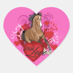 Adesivo Coração Com o Love Sticker