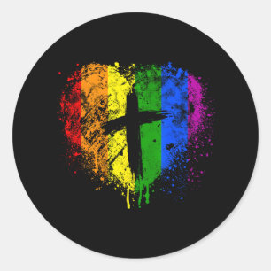 Adesivo Coração com religião Orgulho gay