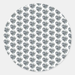 Adesivo Coração com Vinheta de Diamante