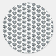 Coração com Vinheta Diamante