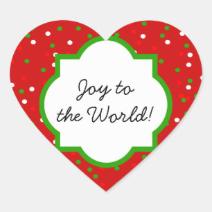 Adesivo Coração Confetes do Natal •  A canela encarnado polvilha