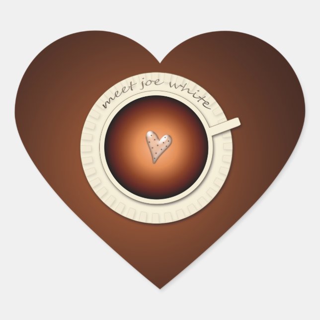 Adesivo Coração conheça joe white (Frente)