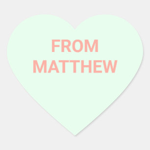 Adesivo Coração Conversa Verde de Dia de os namorados Personalizad