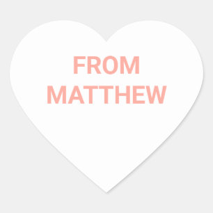 Adesivo Coração Conversação Branca de Dias de os namorados Perso