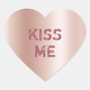 Adesivo Coração Conversação do Ombre Dourado Pastel Rosa