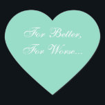 Adesivo Coração Convite Casado Pearl Aqua<br><div class="desc">Coordenando Cor Pearl Aqua Designer Casando Pearl Aqua e White Envelope Seals Stickers - Os vendedores de casamentos às vezes tentam descobrir: quais adesivos de casamento são populares para convites? Essas cores coordenadas e notáveis Selas de Envelope Branco Pearl Aqua e Casamento Personalizado são consideradas uma partida de excelente para...</div>