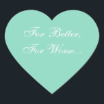 Adesivo Coração Convite Casado Pearl Aqua<br><div class="desc">Coordenando Cor Pearl Aqua Designer Casando Pearl Aqua e White Envelope Seals Stickers - Os vendedores de casamentos às vezes tentam descobrir: quais adesivos de casamento são populares para convites? Essas cores coordenadas e notáveis Selas de Envelope Branco Pearl Aqua e Casamento Personalizado são consideradas uma partida de excelente para...</div>