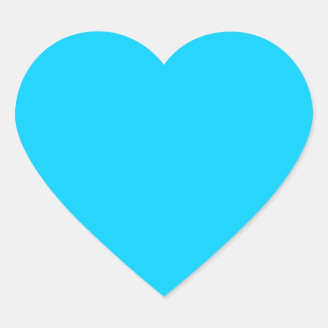 Adesivo Coração Cor Azul (Frente)