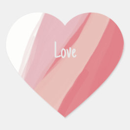 Adesivo Coração Cor de Água Rosa Forma Cardíaca