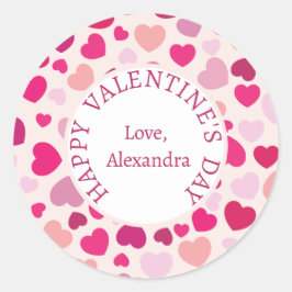 Adesivo Coração Cor-de-Rosa feliz dia de os namorados