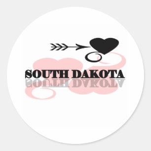 Adesivo Coração cor-de-rosa South Dakota