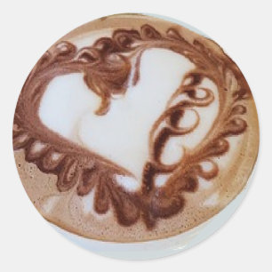 Adesivo Coração-coraçã café em café