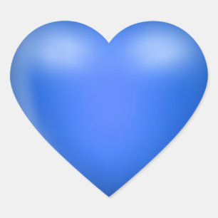 Adesivo Coração coração azul do amor 3D