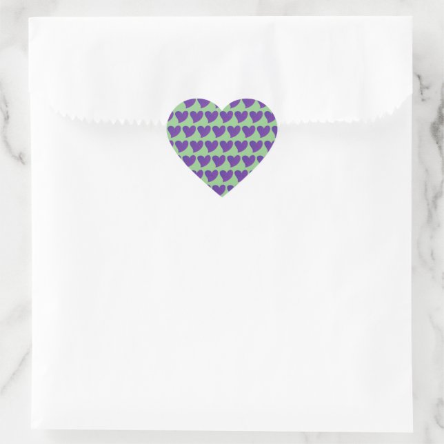 Adesivo Coração Coração brilhante verde (Bolsa)