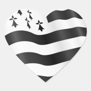 Adesivo Coração Coração com bandeira bretão dentro