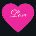 Adesivo Coração Coração cor-de-rosa<br><div class="desc">Coração cor-de-rosa Vinhetas de amor ou selos de envelope</div>