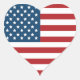 Adesivo Coração Coração da bandeira americana dos EUA (Frente)