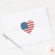 Adesivo Coração Coração da bandeira americana dos EUA (Envelope)