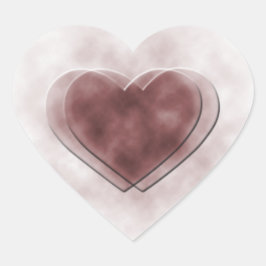 Adesivo Coração Coração de Amor Duplo Pálido