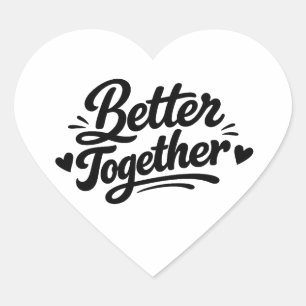 Adesivo Coração Coração de Amor Juntos Sticker para Casais R