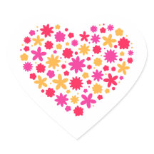 Coração de flores - Bonito presente para amantes d