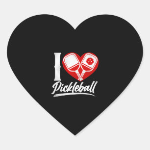 Adesivo Coração Coração De Pickleball Eu Adoro Pickleball