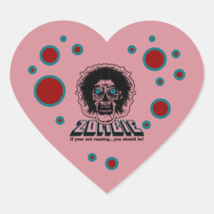 Adesivo Coração Coração de Zumbi rosa