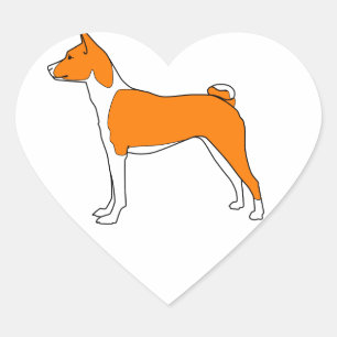 Adesivo Coração coração do basenji