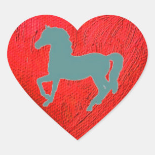 Adesivo Coração Coração dos Cavalos