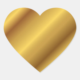 Adesivo Coração Coração dourado