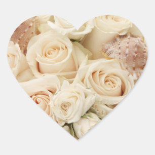 Adesivo Coração Coração Floral Elegante Blush Rosa