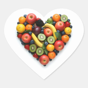 Adesivo Coração Coração fruta