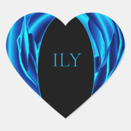 Adesivo Coração Coração "ILY" - Um Design moderno