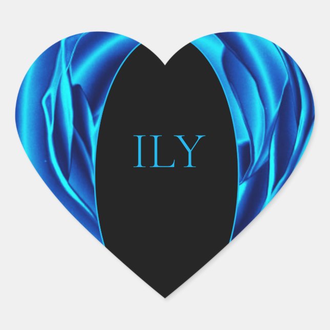 Adesivo Coração Coração "ILY" - Um Design moderno (Frente)