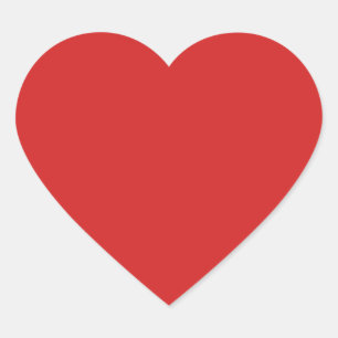Adesivo Coração Coração inchado romântico 3D do amor vermelho d