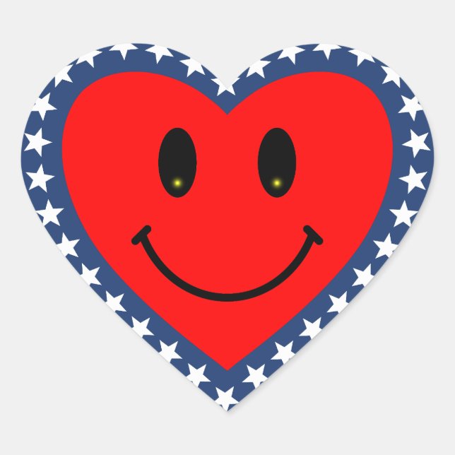 Adesivo Coração Coração Patriótico (Frente)